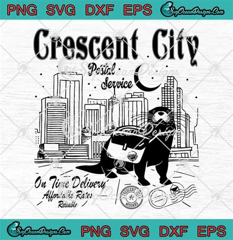 Crescent City Postal Service Svg Messenger Otter Crescent City Svg