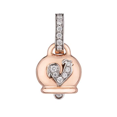 Ciondolo Chantecler Oro Rosa Kt Diamante Piccolo