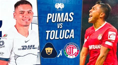 Ver Pumas Vs Toluca EN VIVO Por Liga MX Via TUDN Y VIX Plus GRATIS