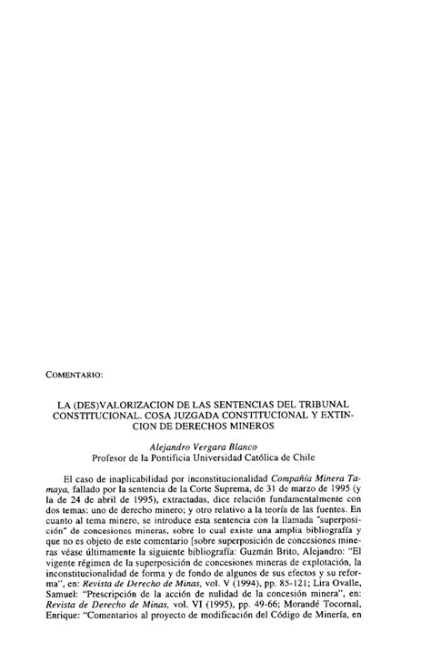 Pdf Comentario De La Sentencia Del Tribunal Constitucional De 19 De