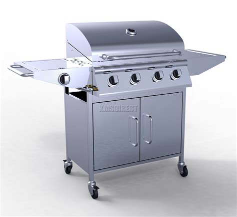 Foxhunter Burner Bbq Gas Grill Stainless Steel Barbecue Side