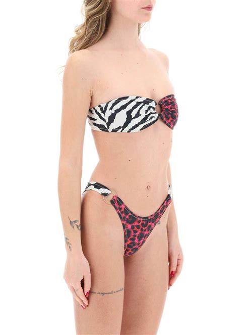 Bikini REINA OLGA Bandcamp Bikini Set RED LEO ZEBRA Femei BM14159810