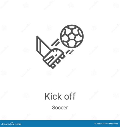 Kick Off Icon Vector From Soccer Collection Thin Line Kick Off Outline