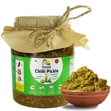 Buy Farm Didi Spicy Green Chilli Pickle In Fresh Homemade Pickles Kg