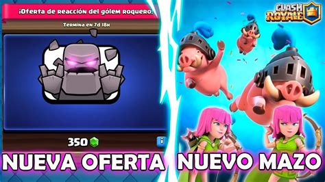 Mi Mazo De Puercos Reales Está Roto Emote Del Golem Rockero Ya En La Tienda Clash Royale Youtube