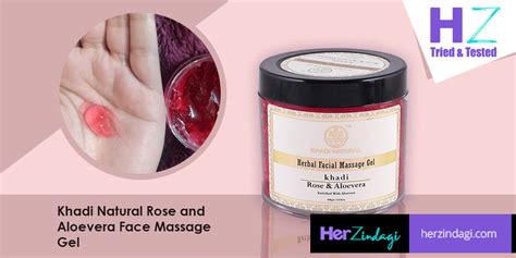 Hz Tried And Tested Khadi Natural Ayurvedic Rose And Aloevera Herbal Face Massage Gel Detailed