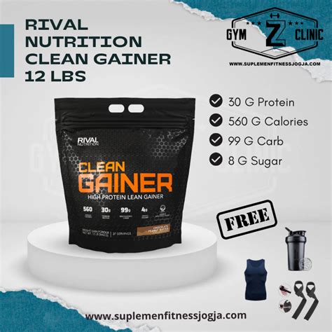 Jual Rival Gainer 12 Lbs Clean High Protein Gainer Premium Shopee