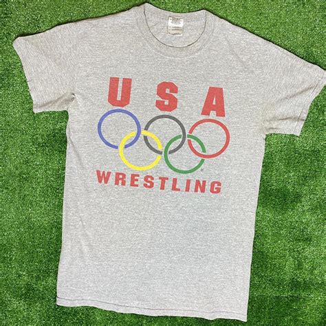 Usa Olympics Wrestling Tshirt Size Small Has Small Depop