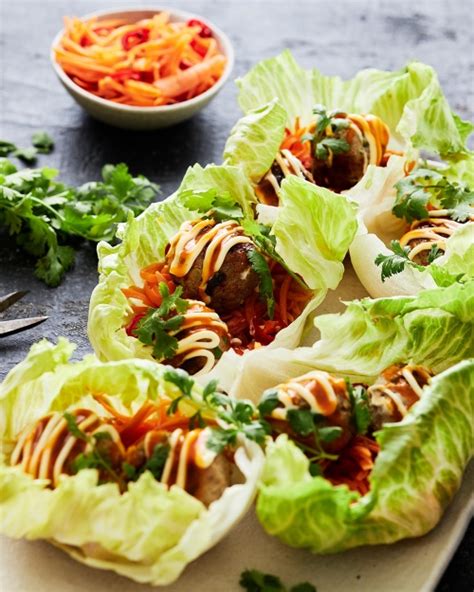 Banh Mi Meatballs In Lettuce Cups Marion S Kitchen