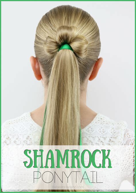 Shamrock Ponytail | St. Patrick's Day Hairstyle | Clover Ponytail