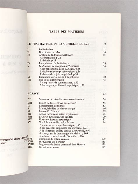 Corneille de 1638 à 1642 La crise technique d Horace Cinna et
