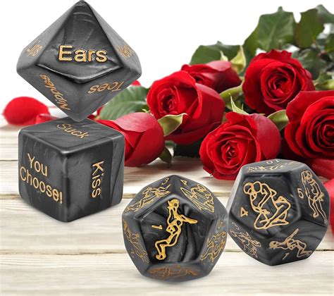 Amazon Sex Dice Set 4 Pcs Black Sex Dice For Couples Naughty Sexy