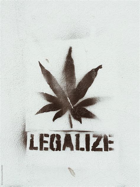 "Legalalize Marijuana Stencil Wall Art" by Stocksy Contributor "B & J ...