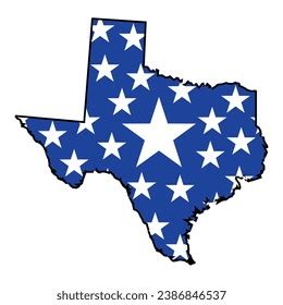 Silhouette Map Usa State Texas Filled Stock Vector (Royalty Free ...