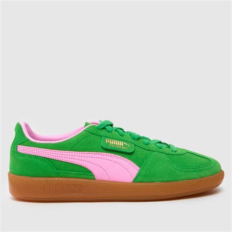 Mens Green Puma Palermo Trainers Schuh