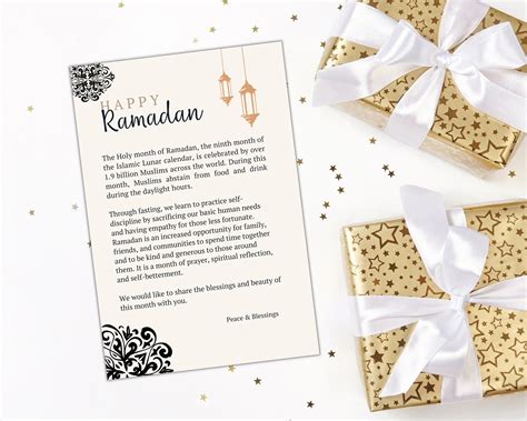 Happy Ramadan Printable Card, Ramadan Printable Card for Neighbors ...