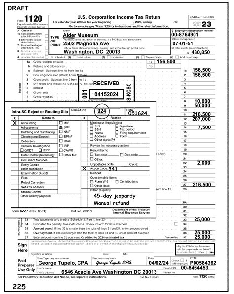 31116 Corporate Income Tax Returns Internal Revenue Service