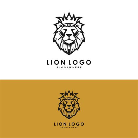 Lion Head Mascot Stock Vector 11003700 Vector Art At Vecteezy