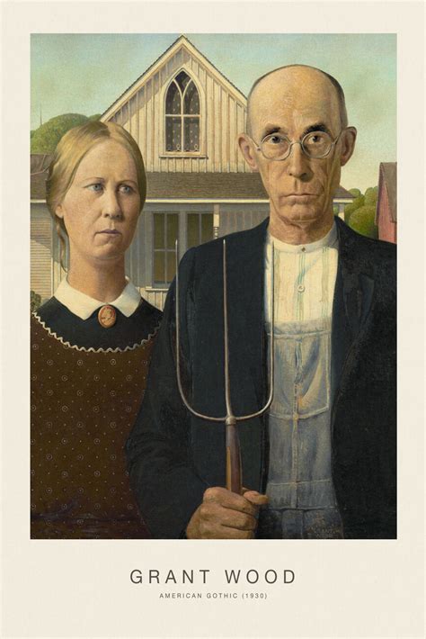 American Gothic Iconic Bestselling Portrait Grant Wood