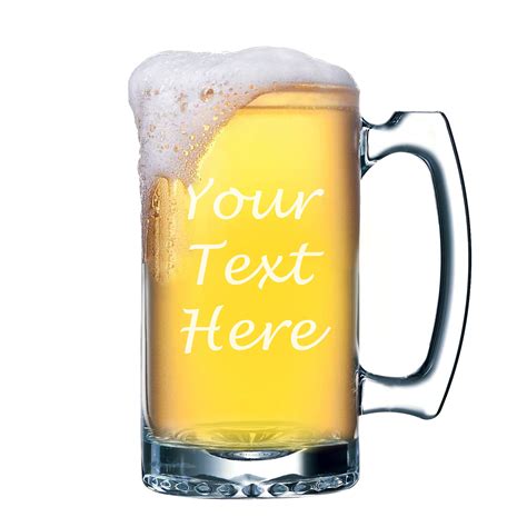 Custom Engraved Beer Mug With Text