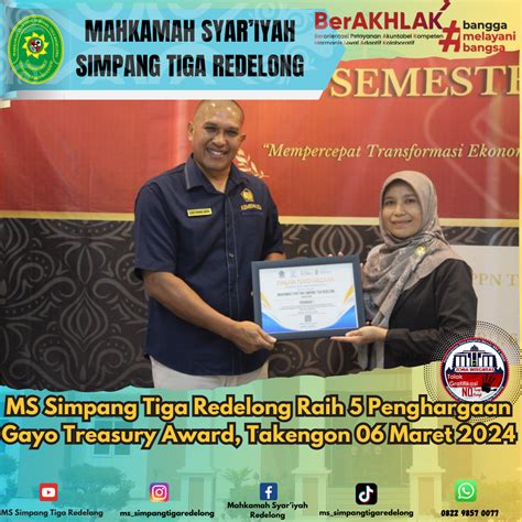 MS Simpang Tiga Redelong Raih 5 Penghargaan Gayo Treasury Award