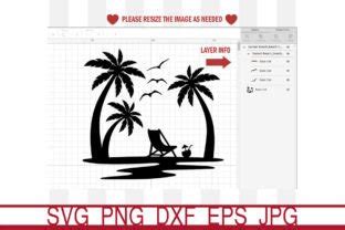 Beach Svg Palm Tree Svg Graphic By Aulart Creative Fabrica