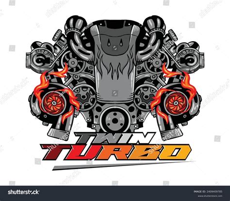 Vector Con Logotipo Turbo Engine Eps Vector De Stock Libre De