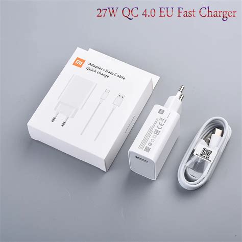 Xiaomi cargador Original Mi QC 4 0 de 27W adaptador Turbo rápido tipo