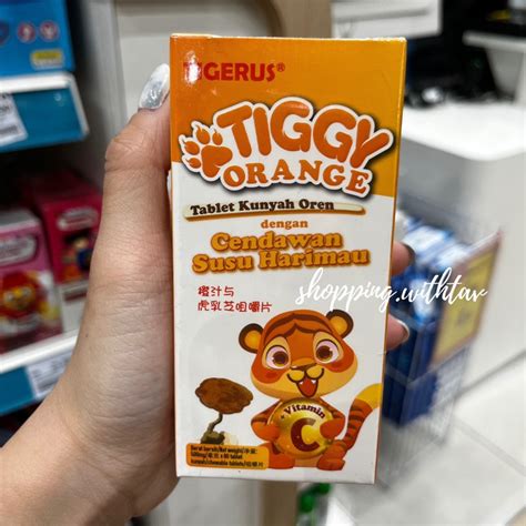 Jual Ready Stock Tigerus Tiggy Orange Vitamin Anak Bapil Chewable