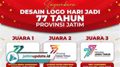 Ini Pemenang Sayembara Logo Hari Jadi Ke 77 Provinsi Jatim