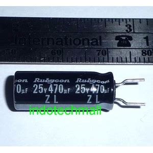 Jual Capacitor Elko Rubycon Zl Uf V Kapasitor Low Impedance