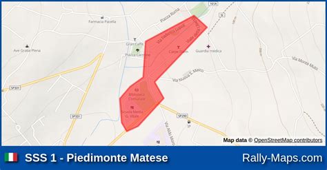 SSS 1 Piedimonte Matese Stage Map Rally Del Matese E Del Medio