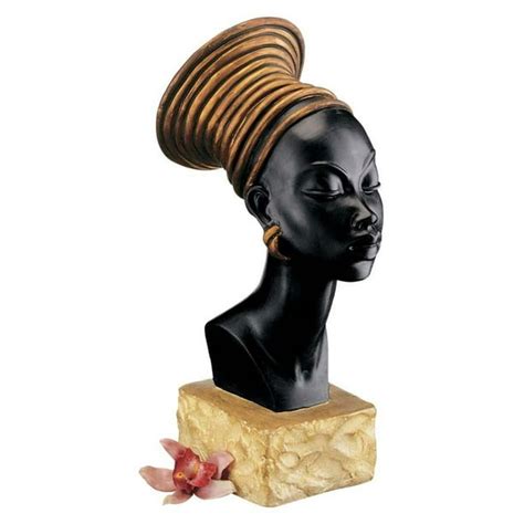 13" Museum Replica African Ethiopian Queen Candace Sculpture Statue ...