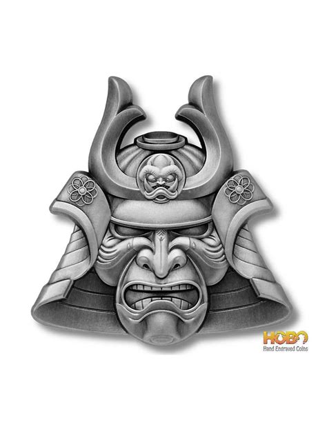 Maschera Samurai Ancient Warriors Oz Moneta Argento Samoa