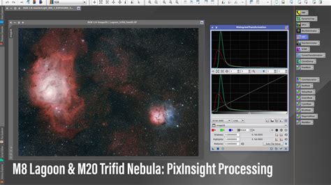 M8 Lagoon Nebula M20 Trifid Nebula Pixinsight Processing Tutorial