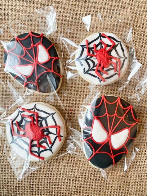 Custom Spider Man Inspired Cookies Etsy Spiderman Birthday Party