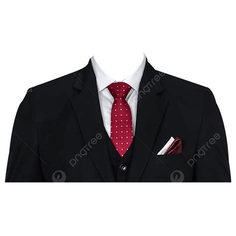 Black Suit Red Tie Transparent Psd Black Suit Black Coat Formal