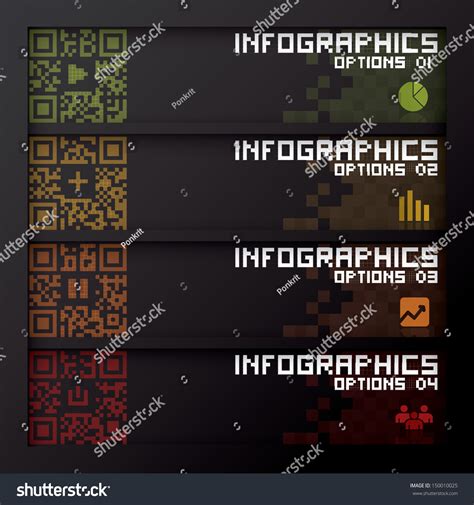 Qr Code Infographics Banner Background Design Stock Vector (Royalty ...