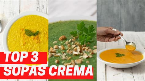 3 Sopas Crema De Verduras Receta RÁpida Y FÁcil Choclo Brócoli Y Calabaza Youtube