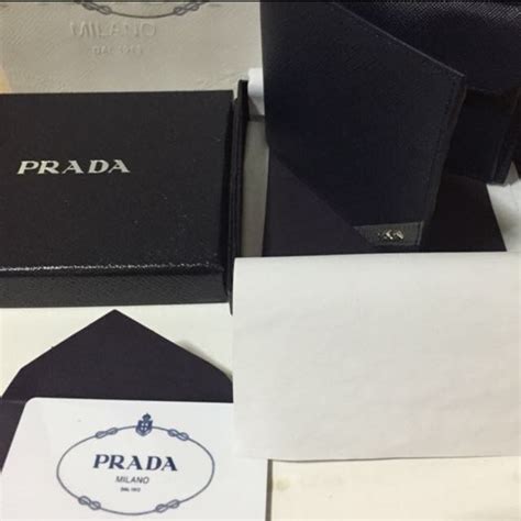 Prada Mens Saffiano Leather Wallet With Coin Pouch Luxury Bags