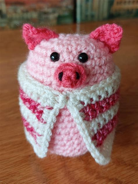 PATTERN ONLY Crochet Pig In A Blanket Full Detailed Instructions Easy