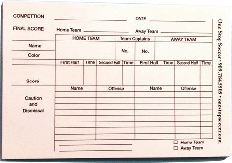 Kwik Goal Referee Score Sheets Off Pinnaxis