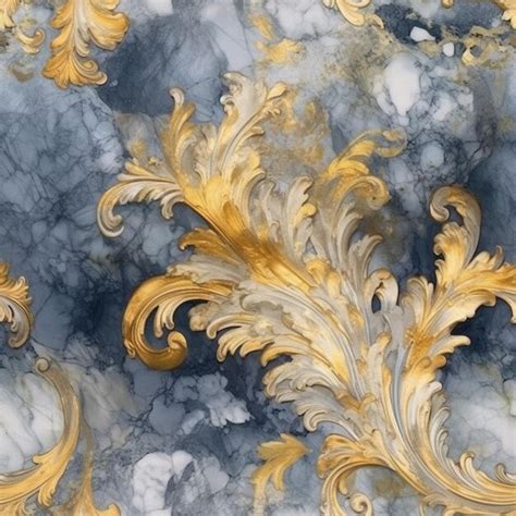 Premium Ai Image A Close Up Of A Marble Wall With Gold And White