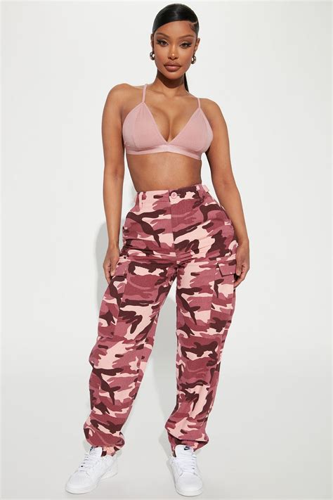 Cadet Kim Oversized Camo Pants Pink Combo Fashion Nova Pants Fashion Nova