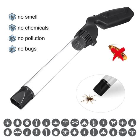 Spider Insects Trap Vacuum Led Suction Catcher Portable Fly Bugs Buster Battery Catcher No Harm