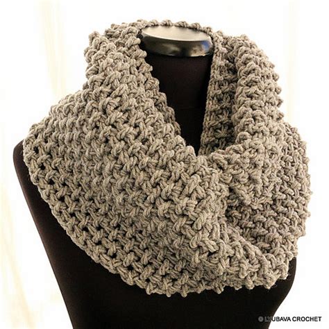 Ravelry: LyubavaCrochet's Crochet Circle Scarf Gray Unisex