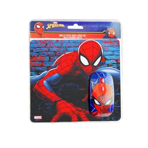 Mouse Óptico Inalámbrico Mousepad Marvel Spiderman Techtronic lo