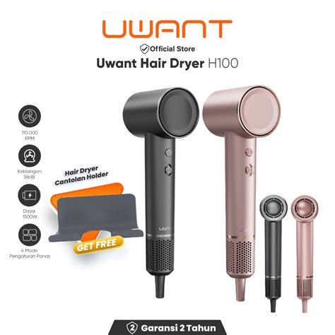 Jual Uwant H100 High Speed Hair Dryer Pengering Rambut Fast Drying 300 Juta Ion Negatif Shopee