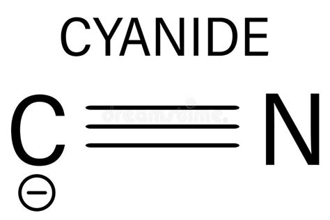 Cyanide Anion Molecule Chemical Structure Skeletal Formula Stock Illustration Illustration