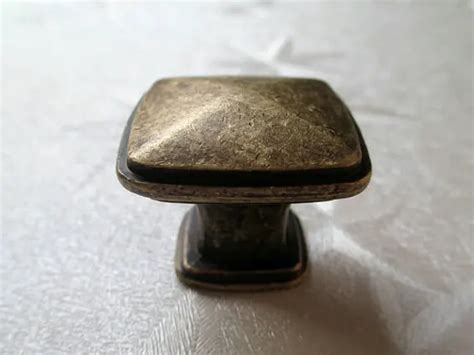 Buy Dresser Knobs Antique Brass Drawer Knobs Square